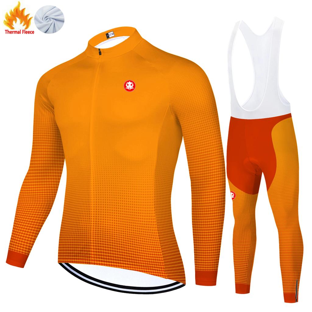 Winter Thermisch Fleece Set Ciclismo Masculino Fietstrui Wielrenkleding Heren Ropa Mtb Hombre Tenue Velo