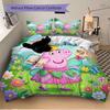3pcs Peppa Pig Fairy Costume Home Bedding Set-Universal Three-Piece Suit for Bedroom, Guest Room, Living Room, Hotel-Festive Gift for Fans,