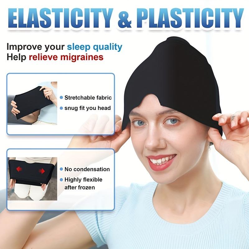 Gel Headache Ice Cap, Migraine Relief Cap - Stretchable Head Cover 