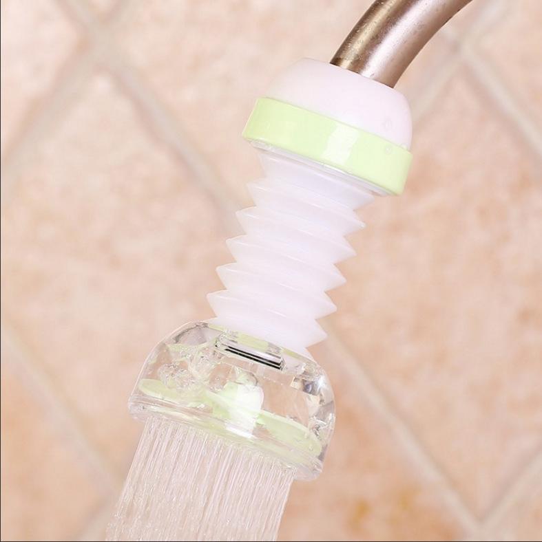 Faucet Splash Proof Showerhead Rotating Telescopic Water Filter Nozzle Water-saving Device