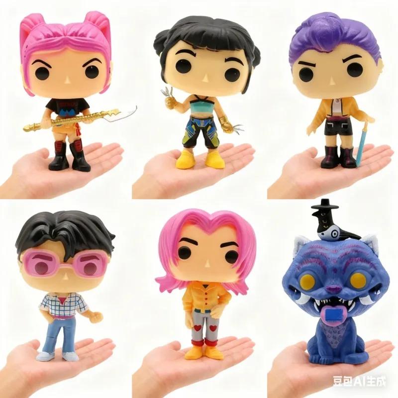 K-pop Anime Demon Hunters Figurines - Vinyl PVC Rumi Zoey Mira Saja Cute Dolls, Desk Decor & Collectible for Anime Fans