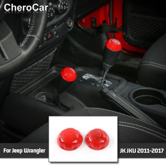 

for 2011-2017 Jeep Wrangler JK Center Console Gear Shift Knob Trim Cover Decor