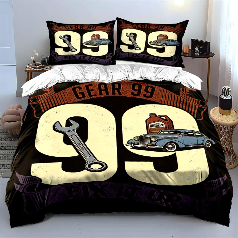 Wrench, car, number 99. Bedding sets Duvet cover sets Duvet covers Pillowcases(1 * Duvet Cover 2 * Pillowcases without duvet insert)