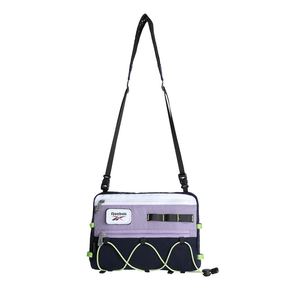 Reebok Fabric Crossbody Bags Unisex Night Shadow Purple/Stone Gray Green RB250629M