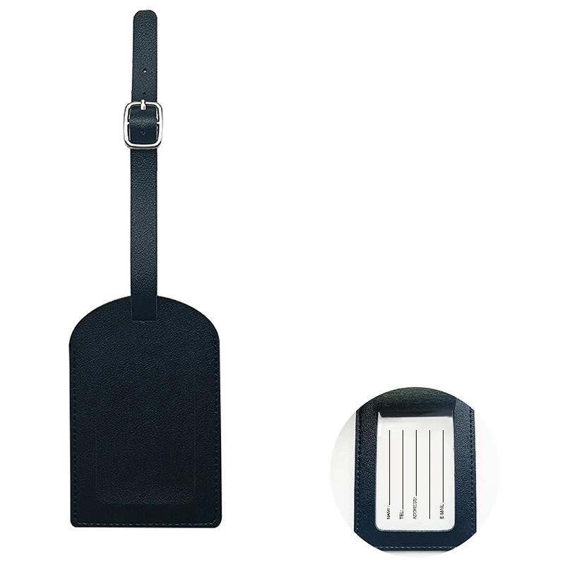 Travel Luggage Tag for Women Men Suitcase Identifier Label Baggage PU Leather Boarding Bag Tag ID Address Holder Accessorie