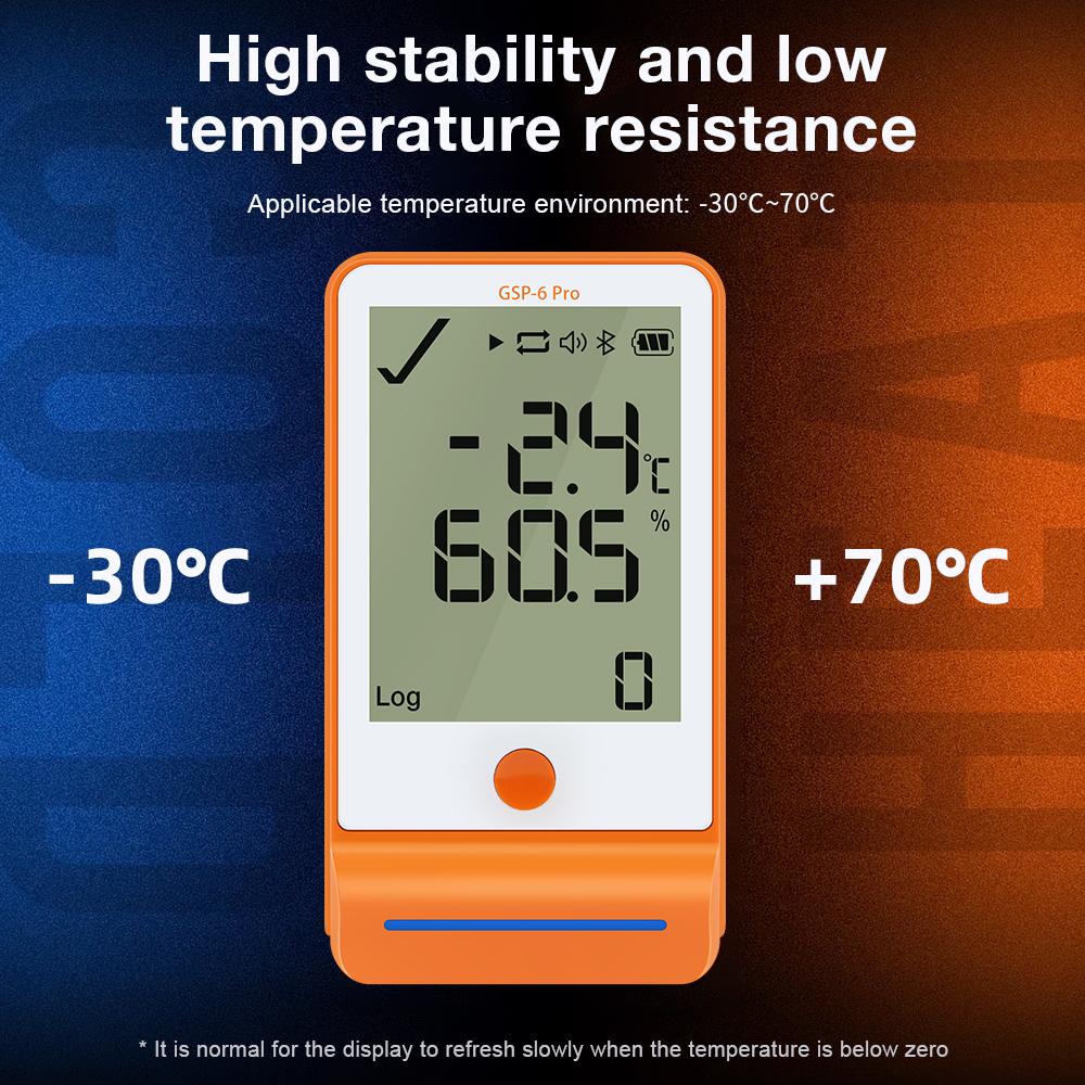 New GSP-6Pro USB Temperature Data Logger 100000 Points Bluetooth Temperature and Humidity Recorder PDF/EXCEL/TXT for Cold-chain