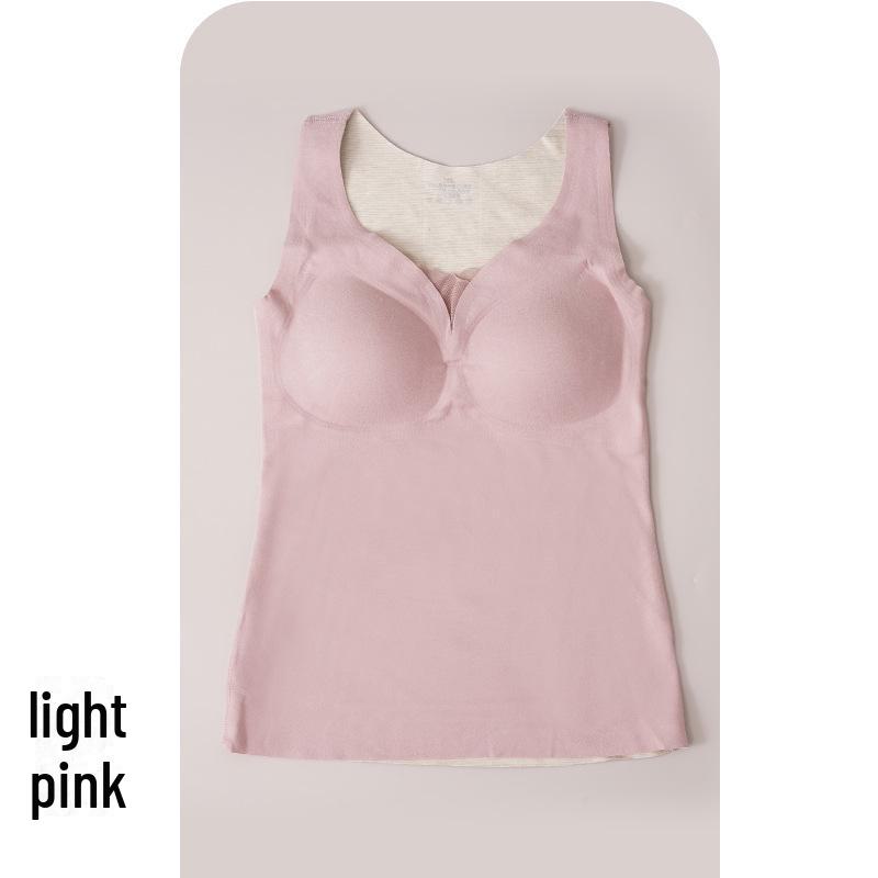 

Женский теплый жилет из кашемира - Red Pepper, осень/зима, большой размер, съемные нагрудные накладки, терморегуляция. M/L светло-розовый