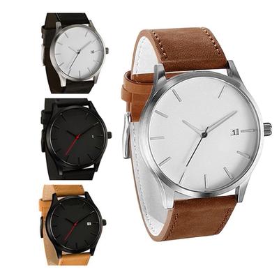 Ramidos Couple Fashion Lederband Analog Quarz Rundarmband Business Herrenuhr