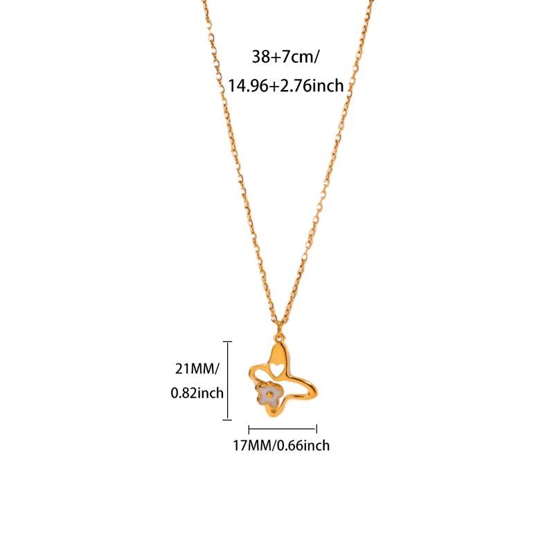 Fashion Versatile Sun Butterfly Stainless Steel Necklace Women's Niche Premium Sense Personality Turtle Hot Selling Element Clavicle Chain