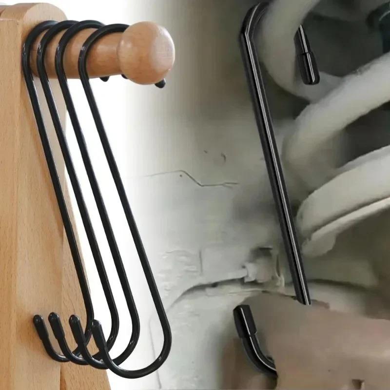 S-Shape Hanger Car Caliper Hook Tool Brake Caliper Hanger Hooks with Rubber Tips for Bearing Axle Automotive Accessories 4/1pcs