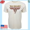 Van Halen Logo T-Shirt Vintage Rockband Grafik-T-Shirt Klassischer Nachdruck Weißes Unisex-T-Shirt