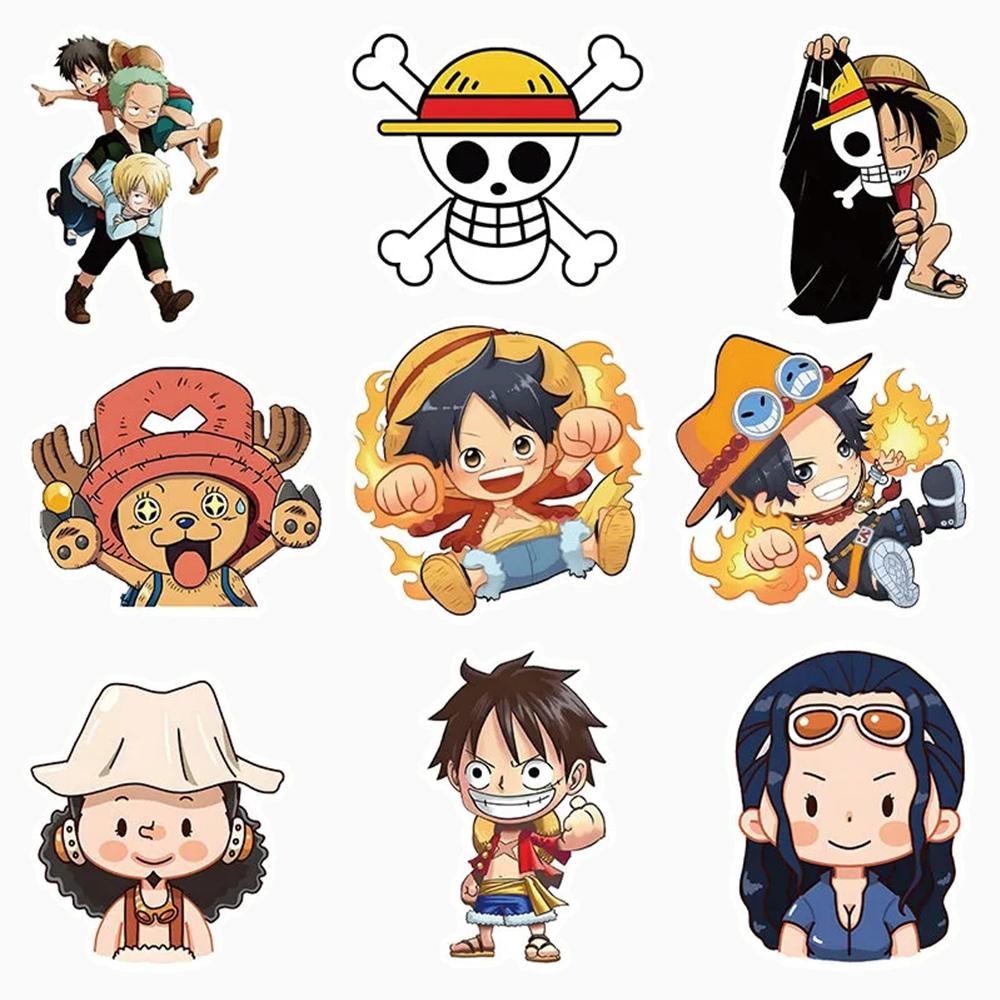 10/30/55pcs Cute One Piece Cartoon Stickers Anime Luffy Decals Waterproof DIY Phone Case Laptop Motorcycle Cool Sticker Toys Gif