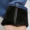 Plus Size Women's Fleece-Lined High Waist Jeans: Slimming, Loose Fit, Wide Hips, Thick Legs, Harem Style.