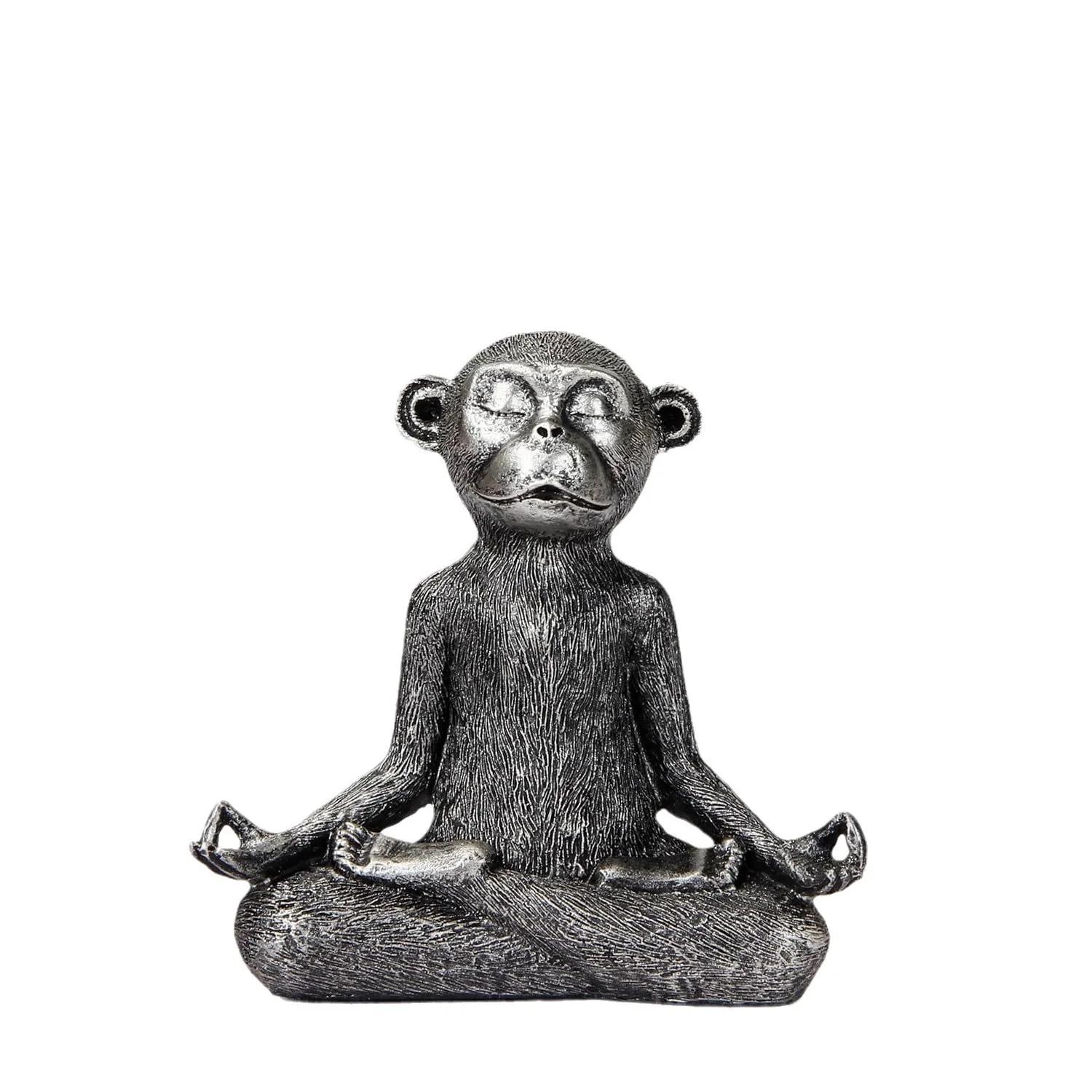 

Статуэтка из смолы Дзен Йога Обезьяна Сад Статуя Украшения для сада Скульптура для улицы Домашний декор Украшения для помещений Декор для комнаты