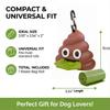 Portable Silicone Dog Waste Bag Dispenser with Carabiner Clip - Convenient Pet Poop Bag Holder for Outdoor Cleaning and Travel -
