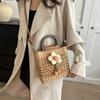 2025 Autumn New Trendy Casual Simple Hand Woven Bag Beach Bag, Messenger Bag Women's Bag Straw Shoulder Bag
