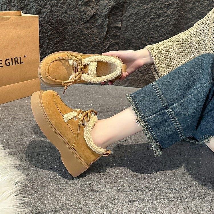 Women's Thick-soled Winter Fashion Versatile Lightweight Warm Anti-cold Padded Snow Boots Non-slip Wear Casual Sneakers Cotton Boots