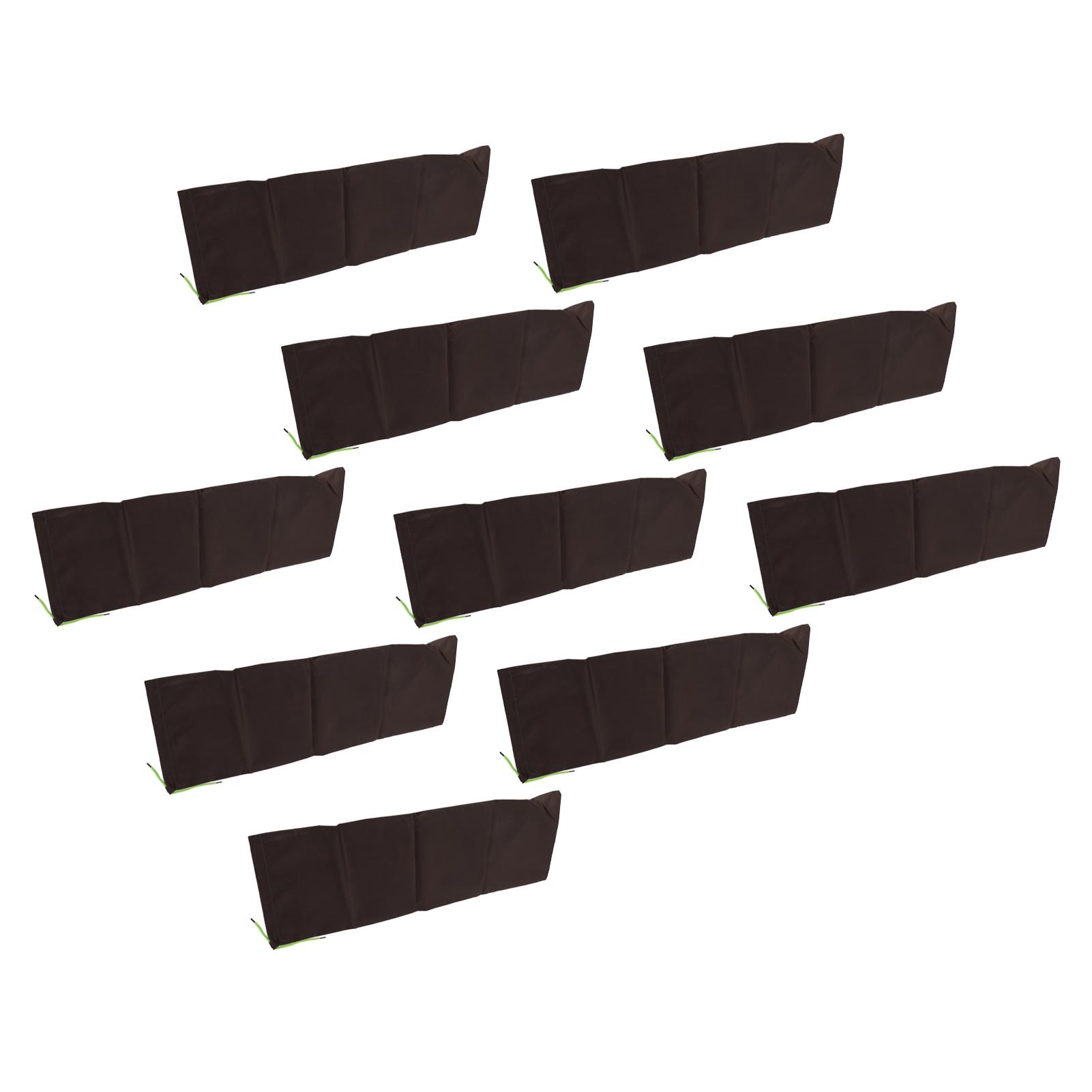 10 шт мешков для защиты от наводнений профессиональные пустые влагозащитные с завязкой мешки для контроля паводков для двери дома гаража подвала кофейный 1490₽