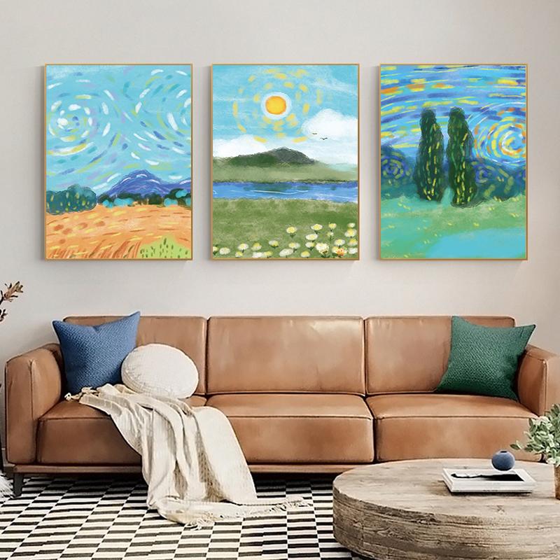 

Знаменитая картина маслом Ван Гога, постеры и принты, настенный декор, абстрактный пейзаж, холст, картина, настенная картина для гостиной