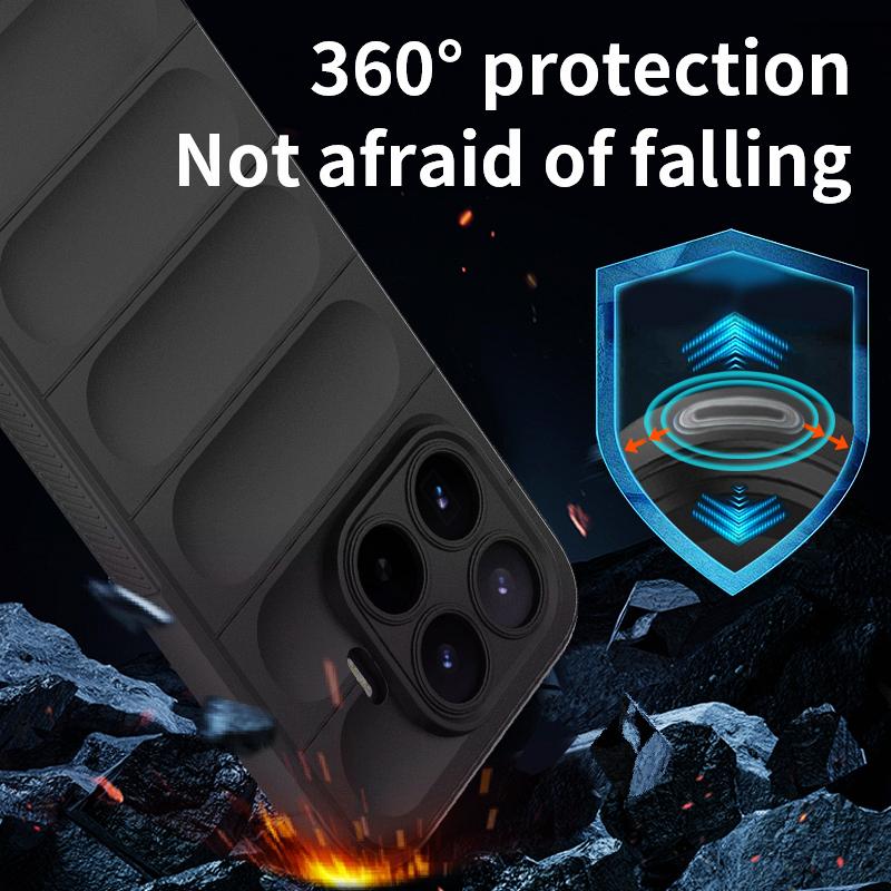 KEYSION Heavy Duty Shockproof Matte Phone Case for Xiaomi 17T Pro 5G Anti-skid Soft Silicone Phone Back Cover for Xiaomi 17T 5G