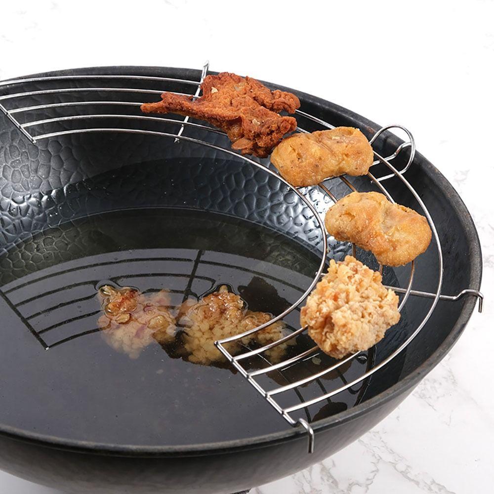 Stainless Steel Hot Pot Rack Simplicity Steaming Rack Strainer Durable Oil Drain Rack  Kitchen
