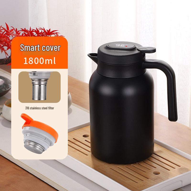Large Stainless Steel Teapot for White Tea Brewing, Office Use, Insulated Thermos Flask