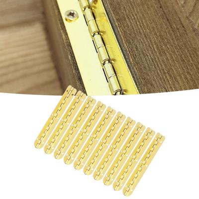 10pcs Furniture Hinges 100mm Hinge 90 Degree Long Strip Piano Hinge Gold Cabinet Hinge Craft Projects