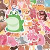 50-Piece Cartoon Small Animal Kindergarten Cute Decor Stickers - Waterproof Decals for Phone Cases, Guitars & Skateboards