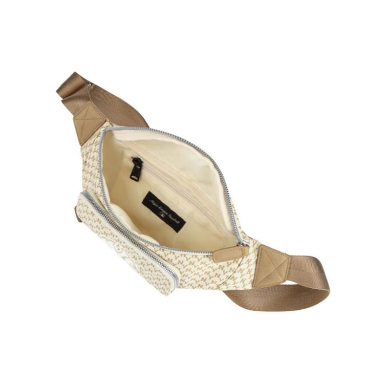 New MLB Monogram Collection Polyamide Fanny Pack Regular Unisex Beige 32BGC9941-50B