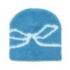 Plush Beanie Hat Brimless Cap Bow Jacquard Plush Warm Winter Hat Women 2025