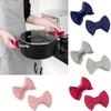 2 Pcs Popular Creative Bows Heat Insulation Clips Anti-scalding and High Temperature Resistance Silicone Pot Ear Covers