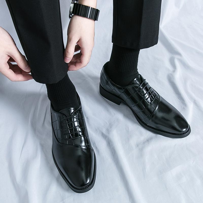 Fashion New Arrival Male Shoes Leather Fashion Oxfords Shoes Men All-match Men Wedding Dress Shoes Vintage Men Stylish Casual Footwear