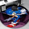 1pc Sonic the Hedgehog Round Carpet - Anime Design Office Chair Mat, Non-Slip Rug for Home Decor, Seasonal Gift, Suitable for Office, Living Room