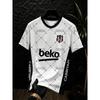 26-27 Beşiktaş Home and Away T-Shirt with 3D Digital Print, Comfortable and Breathable Sports Casual Top