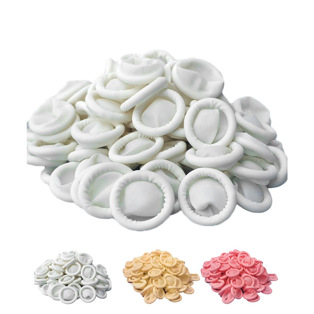 120 Stück Naturkautschukhandschuhe Fingerlinge Latex Fingerspitzschutz