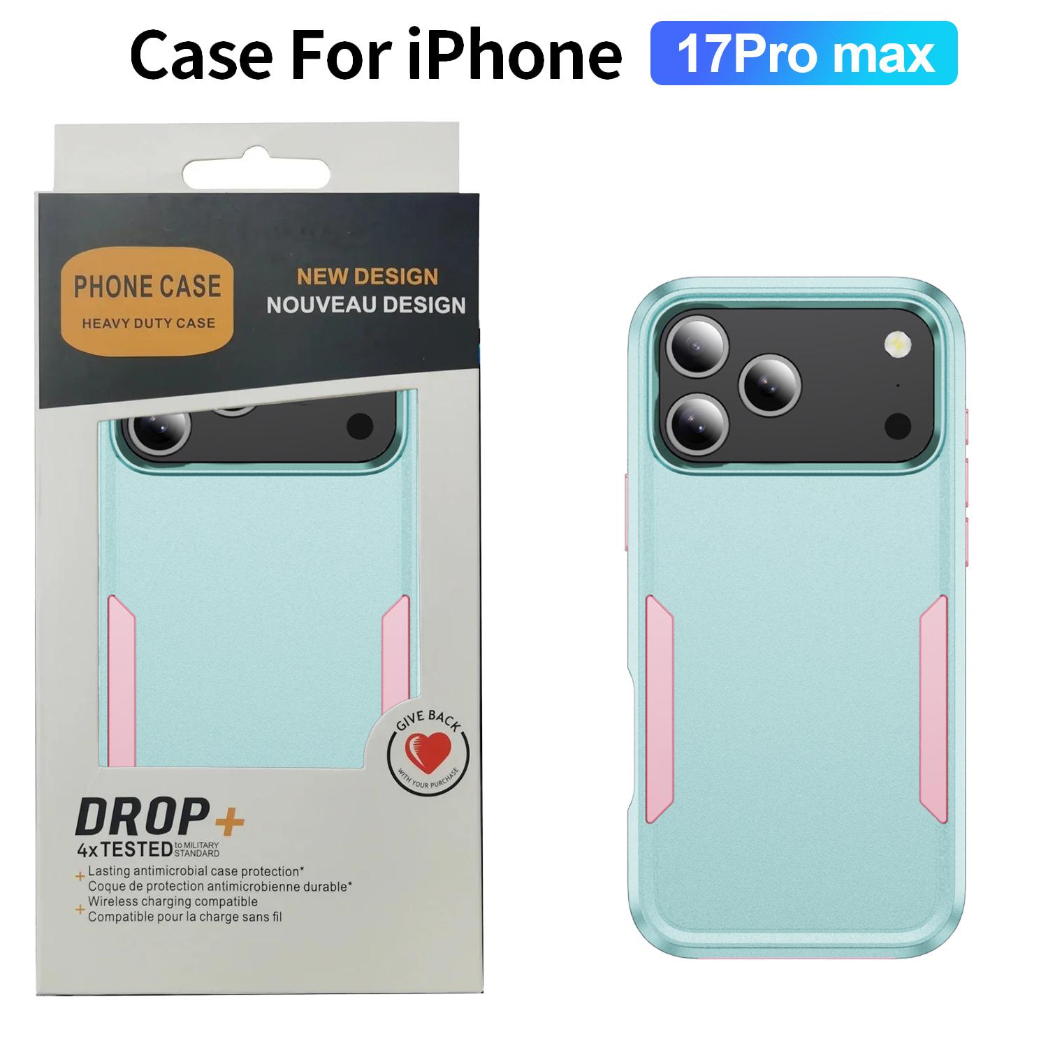 

Военный Прочный Бронированный Чехол для Телефона с Комбинированной Расцветкой для IPhone 17 Air 16 E 15 14 13 Pro Max Plus Жесткий Сверхпрочный Ударопрочный Защитный Чехол iPhone17 Pro Max