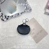 Stylish Leather Keychain Holder Mini Pouch For Earphones Compact Design Sturdy Metal Clip Accessory For Daily Essential