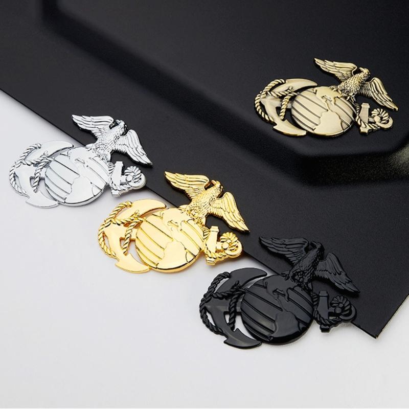 Weather Resistant Car Decal Celebrating US Marine Corps 250th Anniversary Featuring 3D Shape & Enamel Coloring for Auto