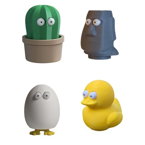 Cactus Squeeze Toy Press To Pop Eyes Stress Ball Funny Stress Relief Figurine for Desk Office Portable Decompression Gadget for Kids Adults