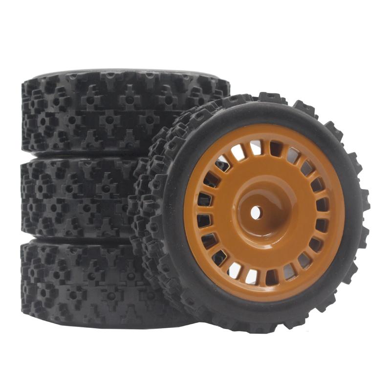 4pcs 70MM Rally Tires Rubber Tire Wheel Tyre for Tamiya XV01 XV02 TT01 TT02 PTG-2 1/10 RC Rally Racing Car Upgrade Parts