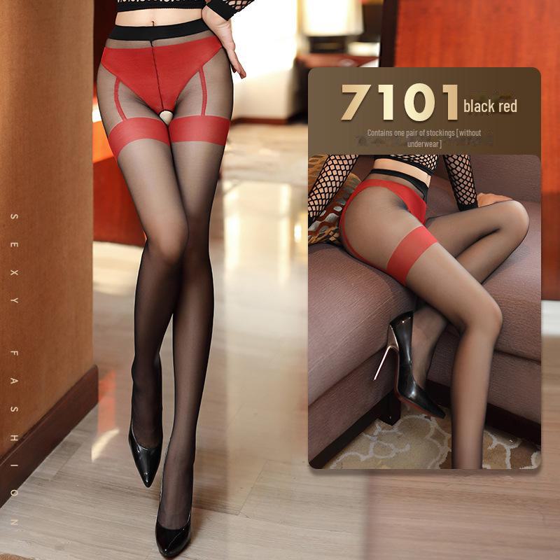 Manyan Sexy Lingerie: Garter One-Piece Sheer Stockings Collection 7096-7115