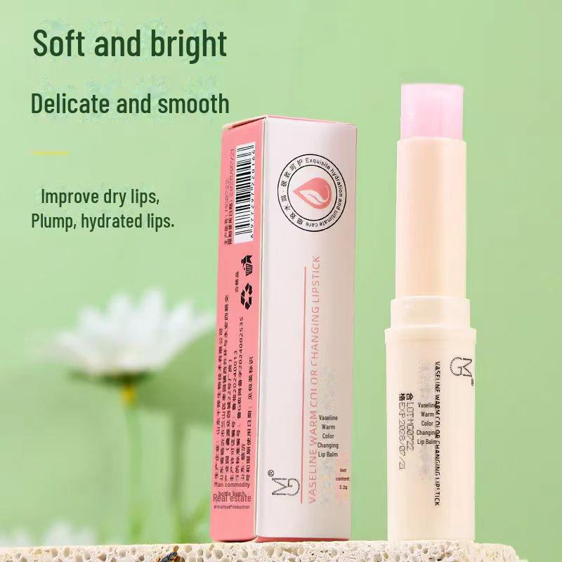 Colorless Vaseline Lip Balm Set: Moisturizes, Hydrates, Reduces Lip Lines, Suitable for Women, Men, and Children.