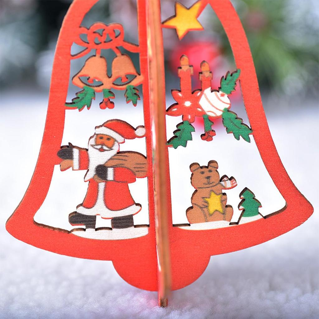 Christmas Wooden Pendants For Xmas Tree Snowflakes Chrism In Decoration Creative Decoratio Decor Ornament Party Gift Accessories