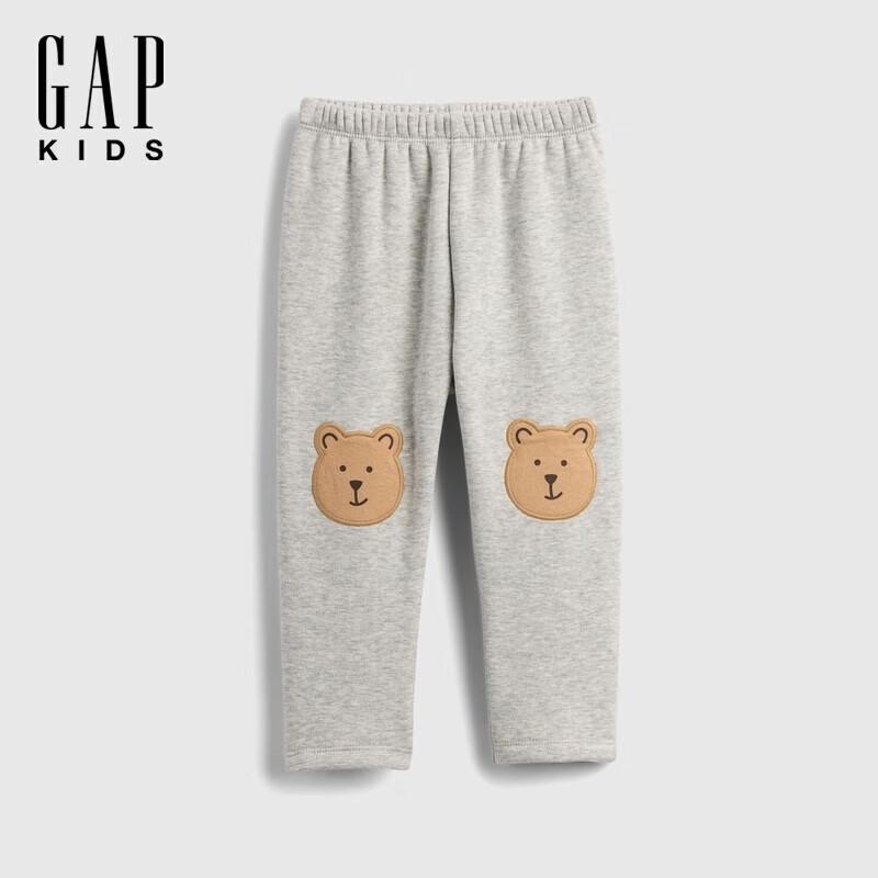 Gap Baby Bear Applique Fleece-Lined Knit Pants 6-12M