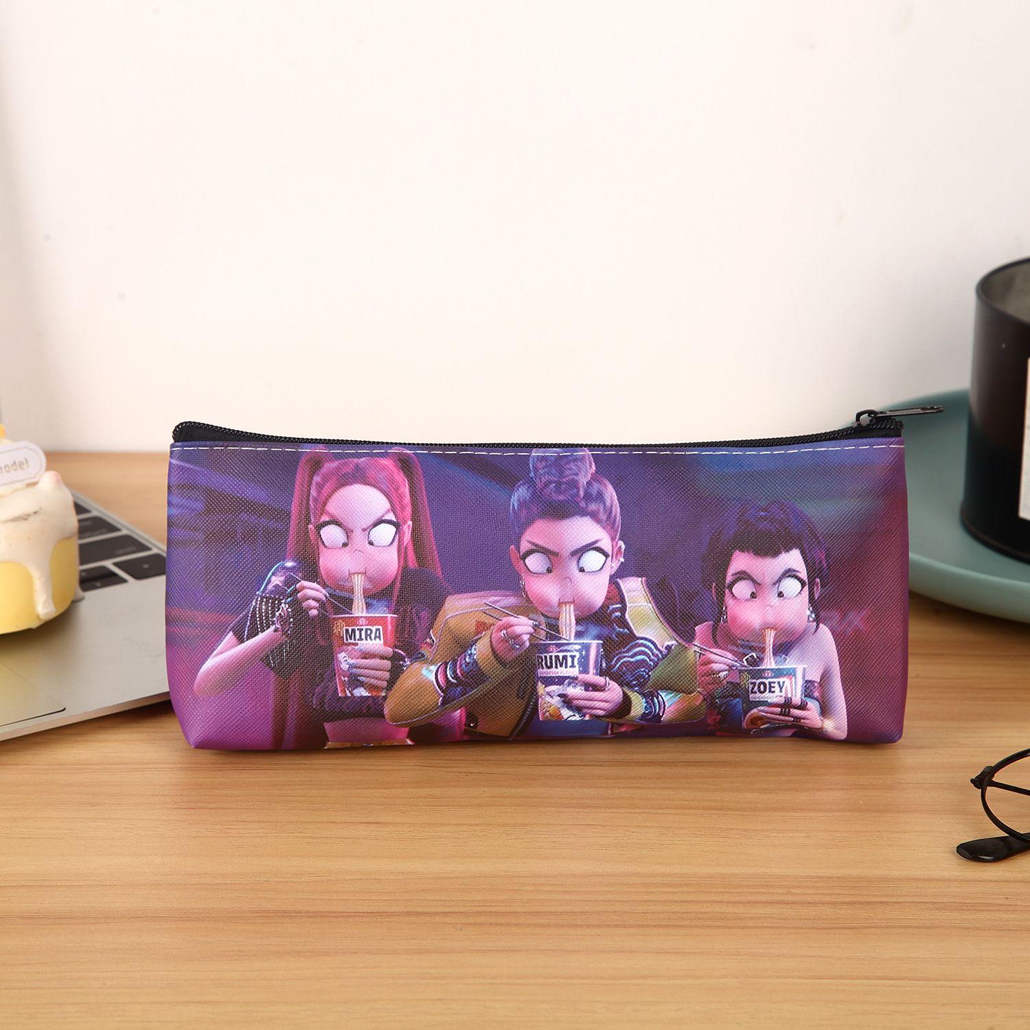 

Witch Hunter Team Pen Case, Cute Children s Large-capacity Stationery Bag, PU Single-layer Storage Bag 21*10.5*3cm