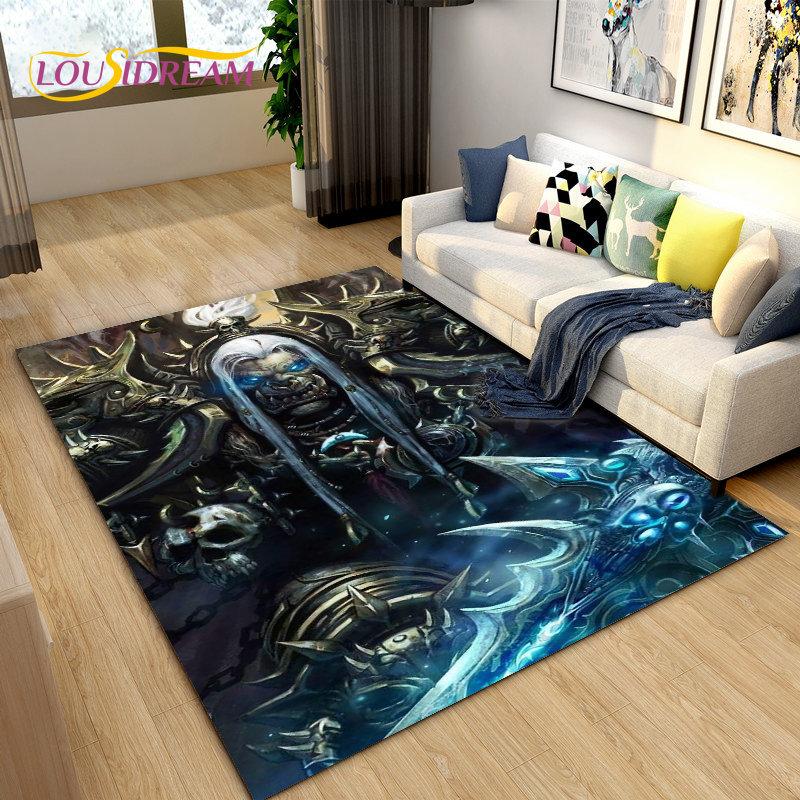 3D World of Warcraft , WOW Game Area Rug Large ,Carpet Rug for Living Room Bedroom Sofa Doormat Decoration ,Kids Non-slip Floor Mat