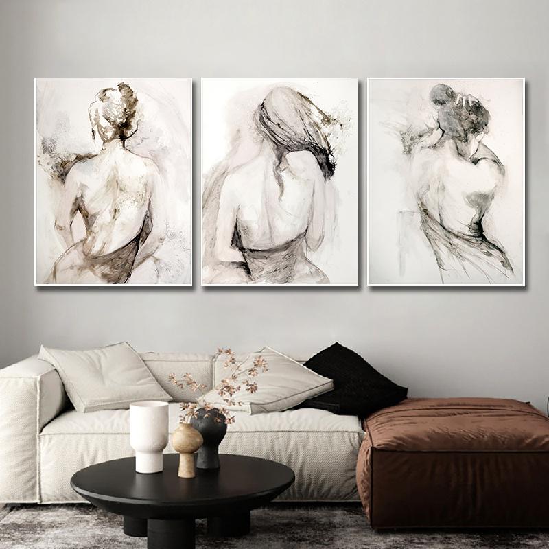 Abstract Sexy Women Back Canvas Painting Vintage Women Wall Art  Poster Print Decorative Picture Modern Living Room Home Decor Unframed