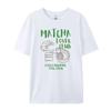 Matcha Lover Club Vintage TShirts for Women Cute Tea Lover T Shirt Short Sleeve Loose Retro Foodie Tshirt Unisex Tops Gift