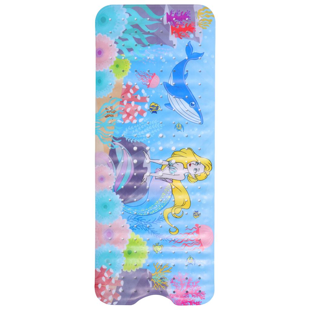 Kids Bath Mat for Tub Non Slip 100x40cm Reusable Cute Cartoon Bathtub Mat Non Slip with Suction Cups for Kids and Adults