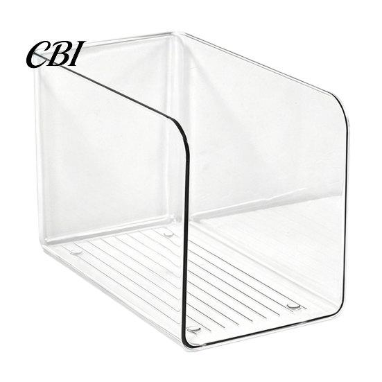 Vertical Storage Rack Rack, Large Capacity Clear PET Organizer, Durable Multi-purpose Shelf Bookend Desk Box, for Book Documents Magazines Stackable